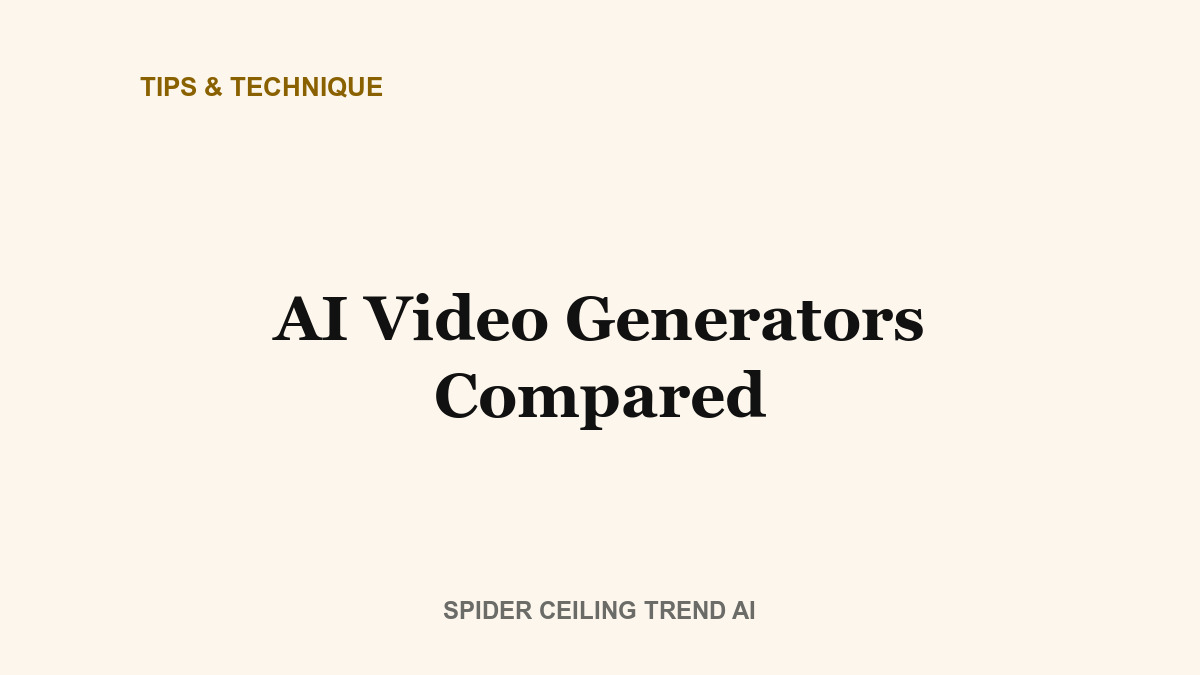 AI Video Generators Compared: What Makes a Good Ceiling Trend Tool