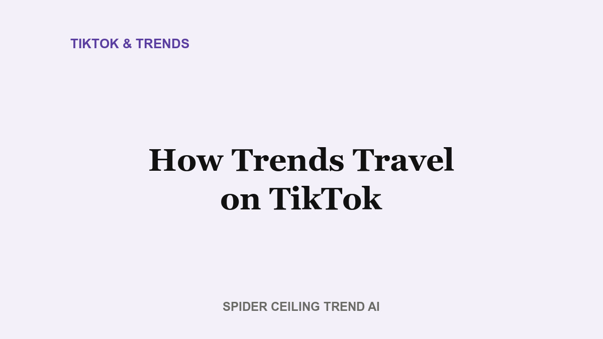 From Ceiling Crawl to the Next Big Thing: How Trends Travel on TikTok