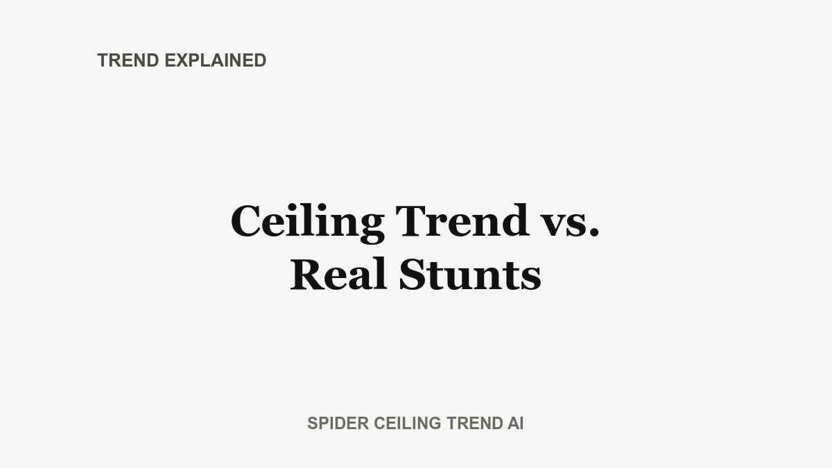 Spiderman Ceiling Trend vs. Real Stunts: What's the Difference?
