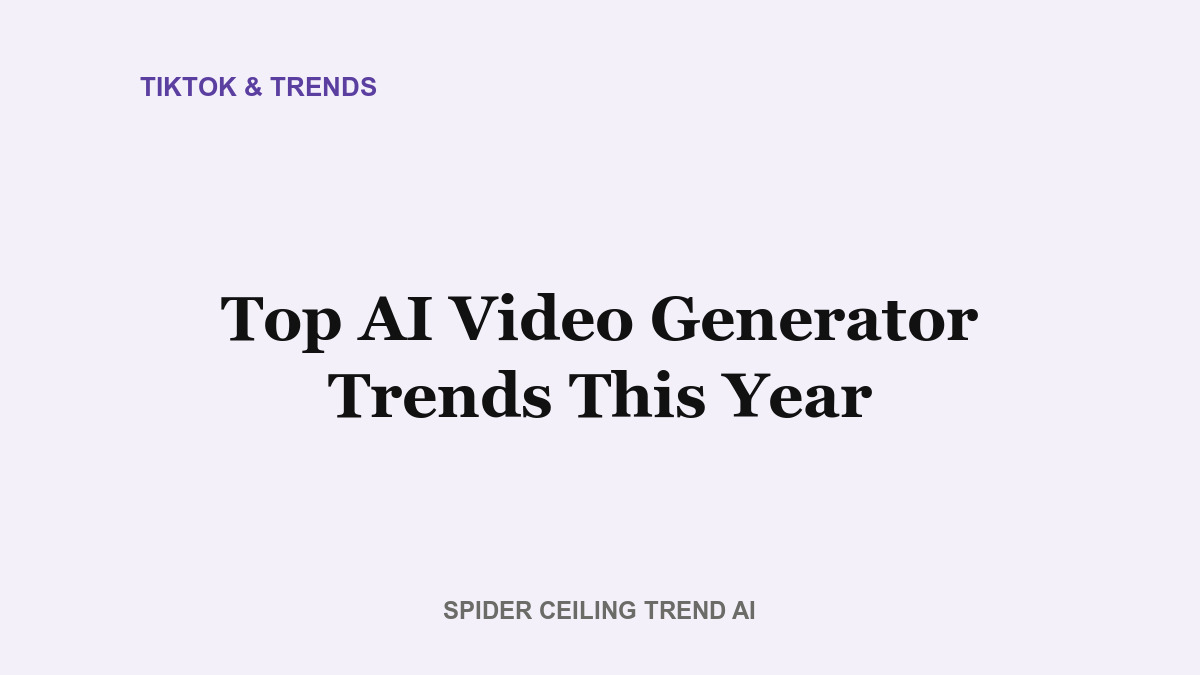 Top AI Video Generator Trends Taking Over Social Media