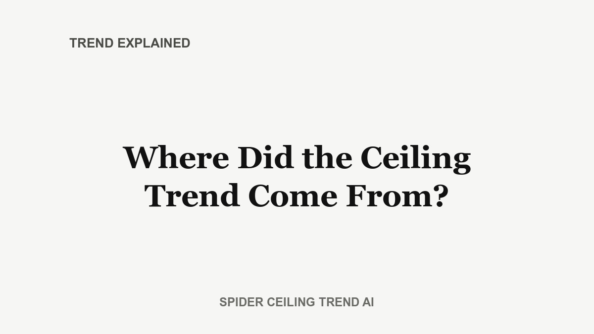 Where Did the Spiderman Ceiling Trend Come From?